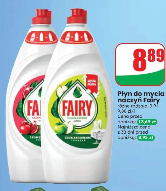 Płyn do mycia naczyń Fairy jabłko +1 wariant