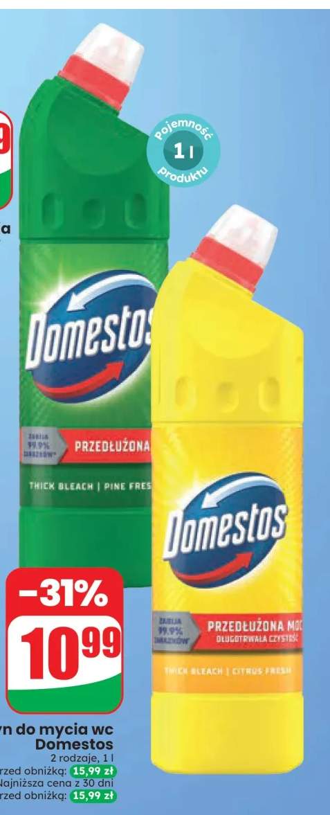 Płyn do mycia wc Domestos Pine Fresh +1 wariant
