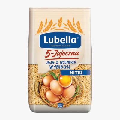 Makaron 5 jaj. wolny wybieg nitki Lubella 400g