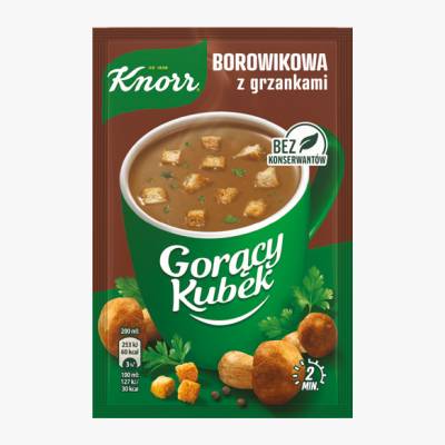 Zupa Gorący Kubek borowikowa z grzankami Knorr 15g