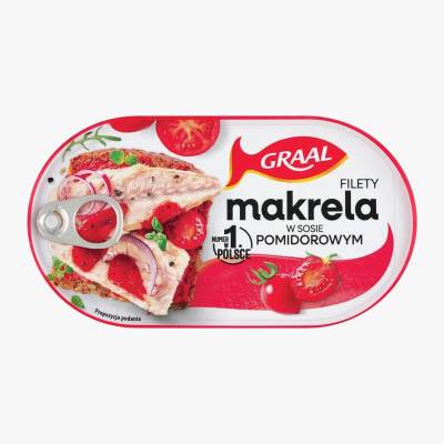 Filety z makreli w sosie pomidorowym Graal 170g