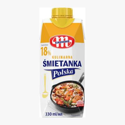 Śmietanka UHT 18% kulinarna Polska Mlekovita 330ml