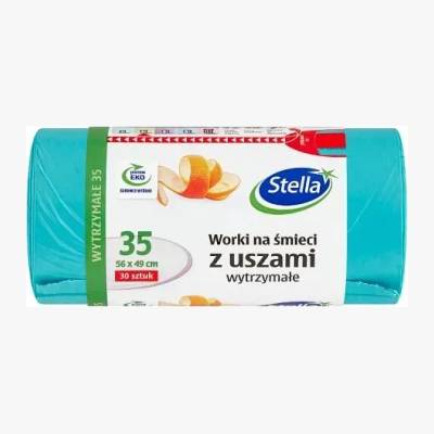 Worki na śmieci z uszami niebieskie 35l 30szt
