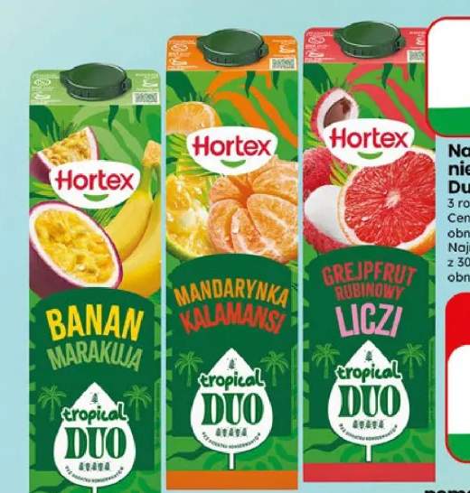 Napój niegazowany Duo Hortex banan marakuja +2 warianty