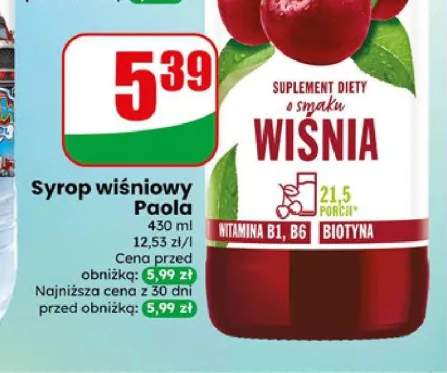 Syrop wiśniowy Paola