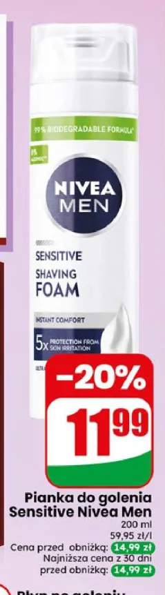 Pianka do golenia Sensitive Nivea Men