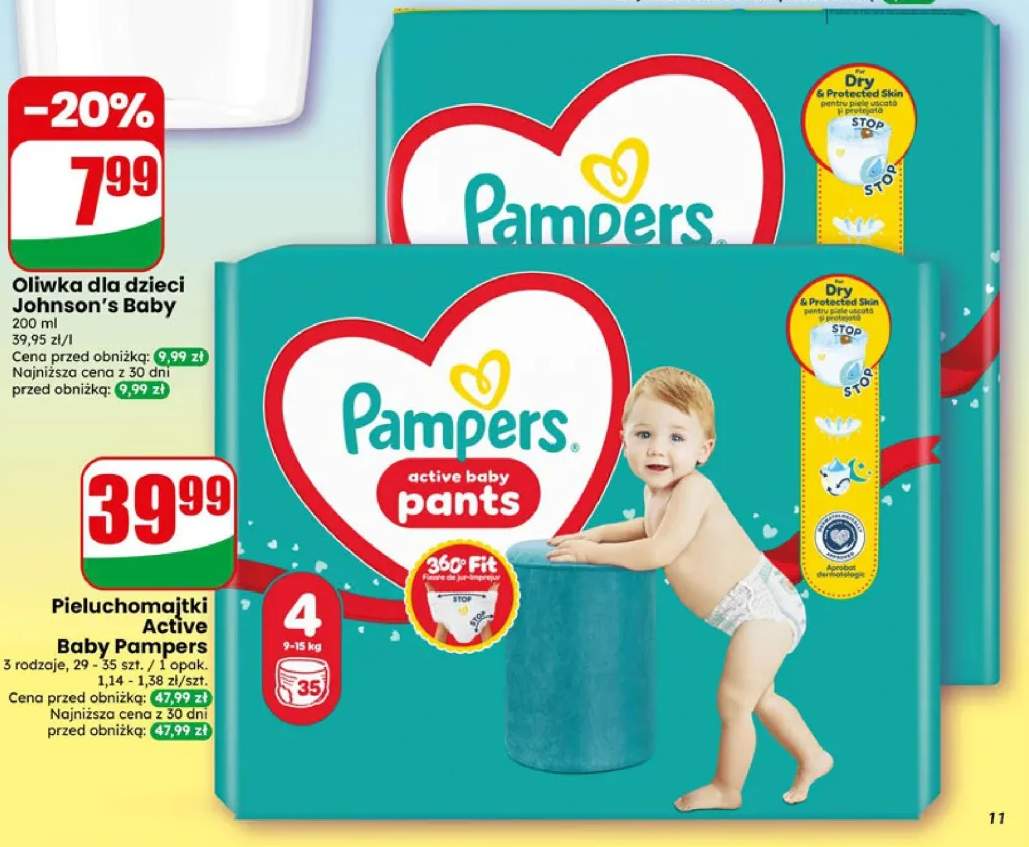 Pieluchomajtki Active Baby Pampers