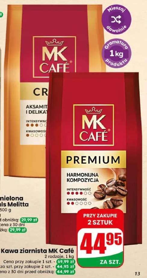 Kawa ziarnista MK Café Crema +1 wariant