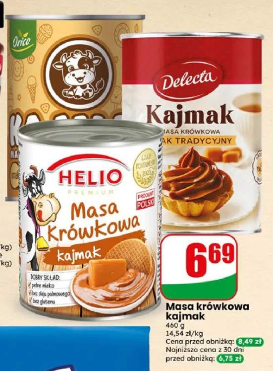 Masa krówkowa kajmak Helio +2 warianty