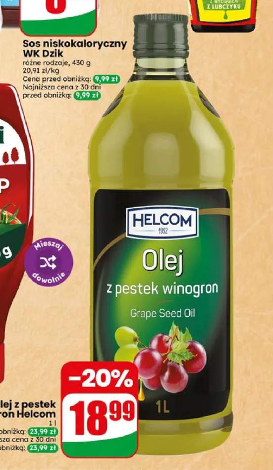 Olej z pestek winogron Helcom