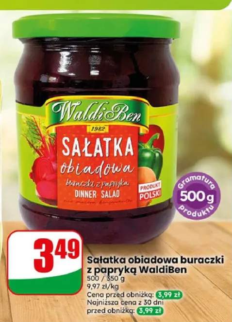 Sałatka obiadowa buraczki z papryką WaldiBen
