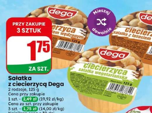 Sałatka z ciecierzycą z łososiem wędzonym Dega +1 wariant