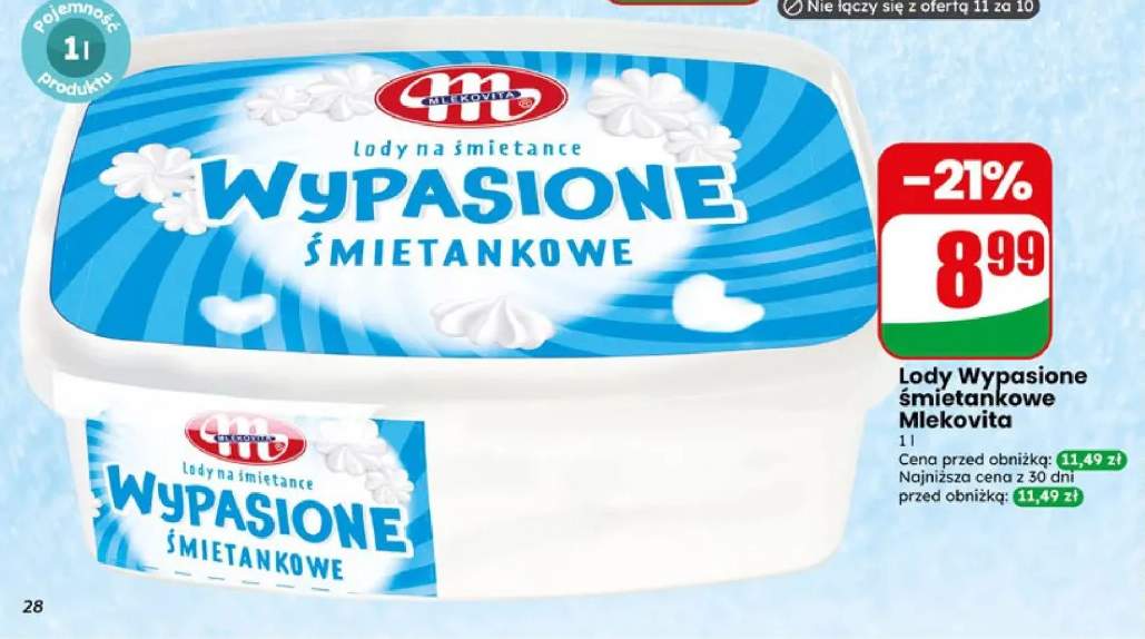 Lody Wypasione śmietankowe Mlekovita