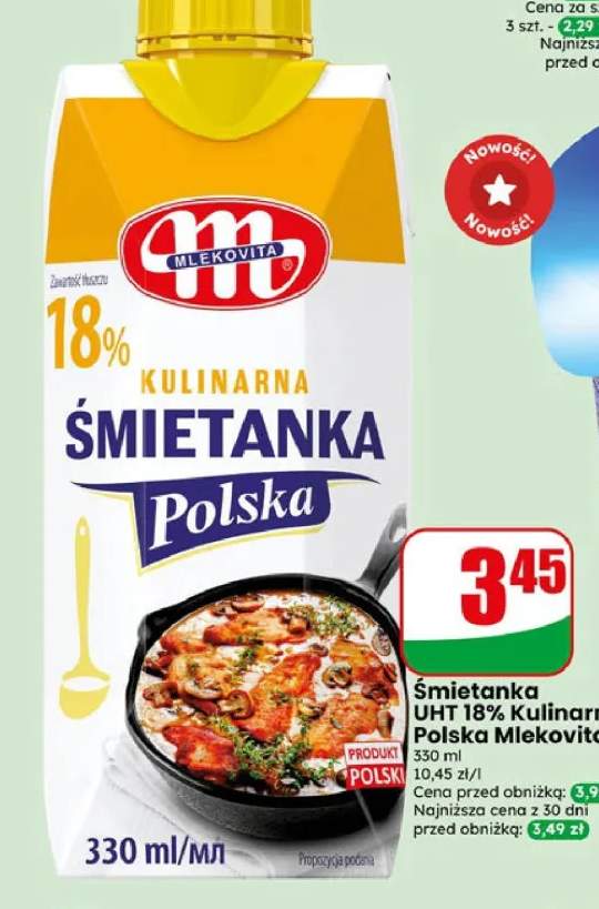 Śmietanka UHT Kulinarna Polska Mlekovita 18%