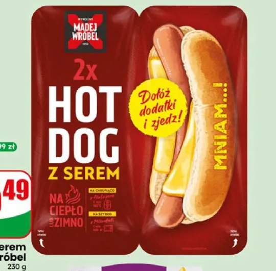 Hot dog z serem Madej Wróbel