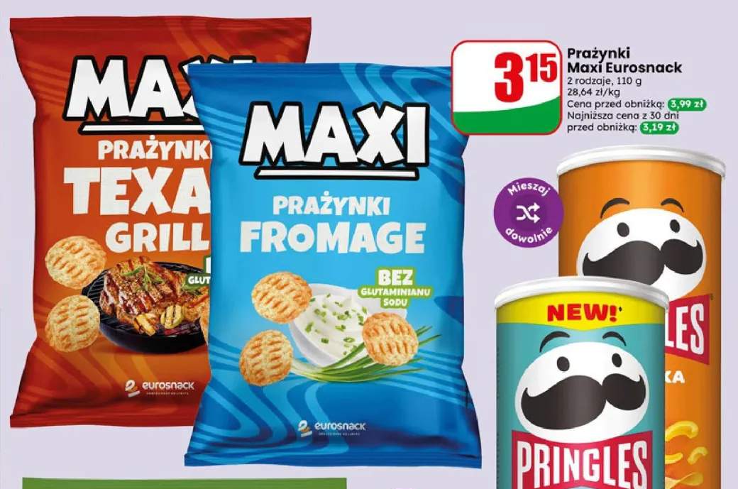 Prażynki Maxi Texas Grill Eurosnack +1 wariant