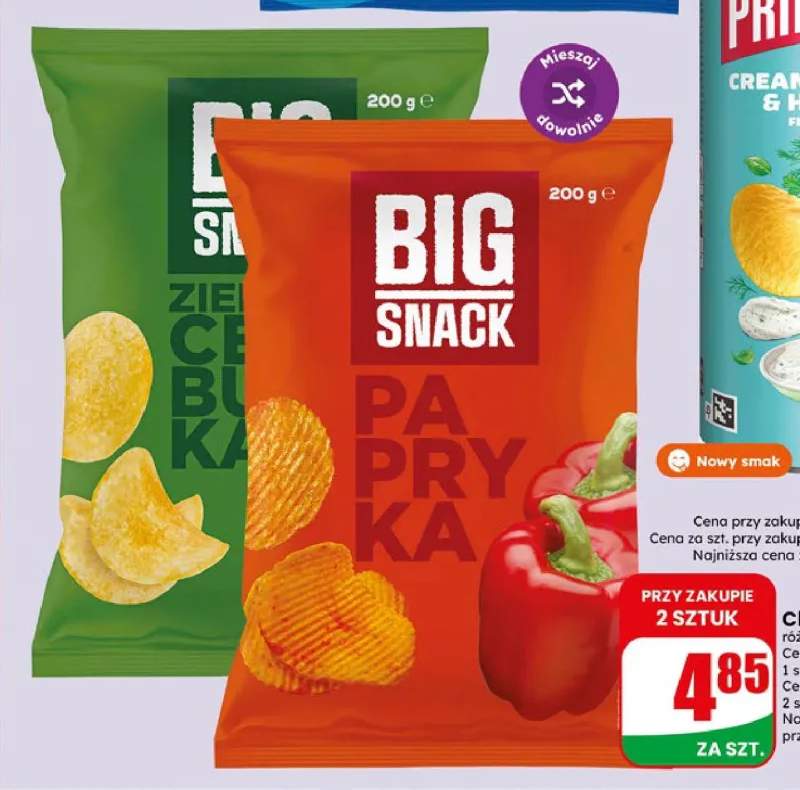 Chipsy Big Snack papryka +1 wariant