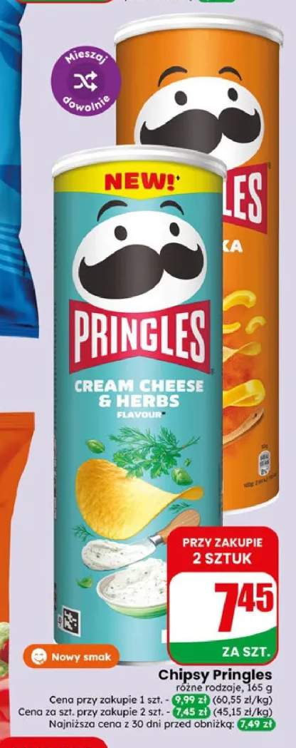 Chipsy Pringles Cream Cheese & Herbs +1 wariant