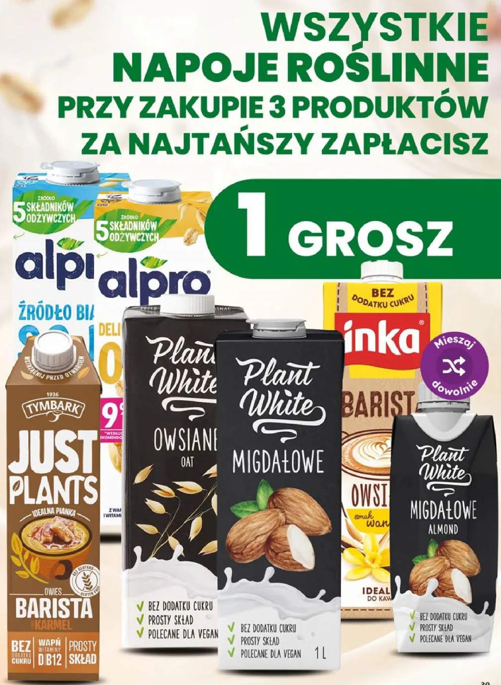 Napoje roślinne +6 wariantów