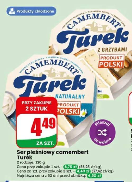 Ser pleśniowy camembert z grzybami Turek +1 wariant
