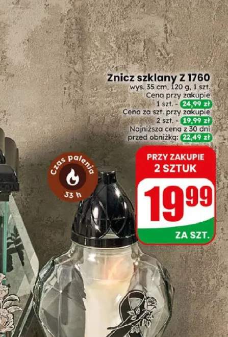 Znicz szklany Z 1760