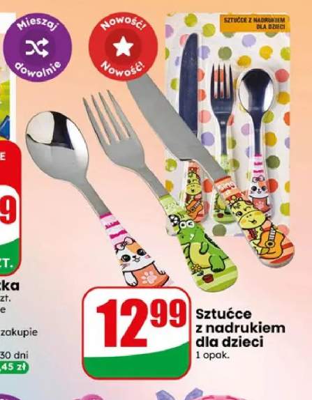 Sztućce z nadrukiem dla dzieci