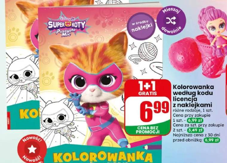 Kolorowanka według kodu licencja z naklejkami