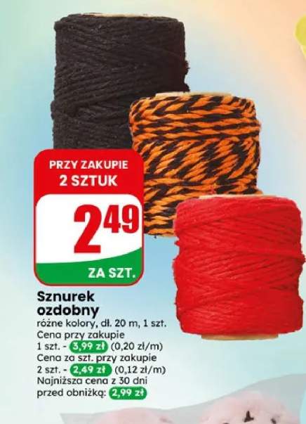 Sznurek ozdobny dł. 20 m