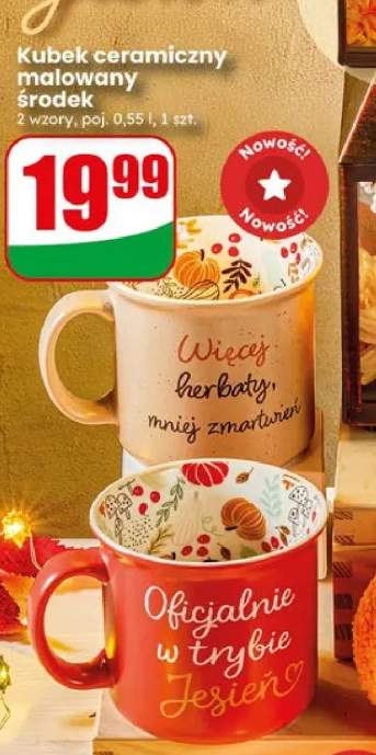 Kubek ceramiczny malowany środek 0,55 l