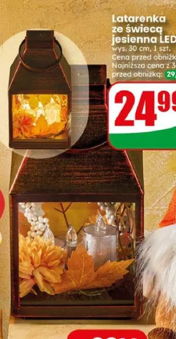 Latarenka ze świecą jesienna LED