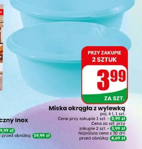 Miska okrągła z wylewką 6 l