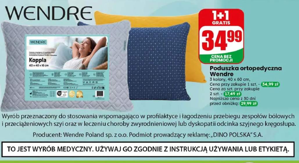 Poduszka ortopedyczna Wendre