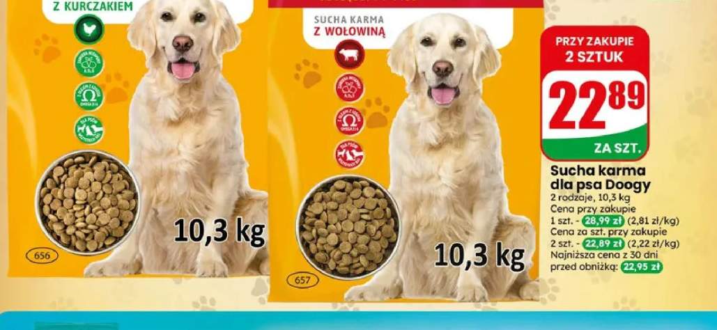 Sucha karma dla psa z kurczakiem Doogy +1 wariant
