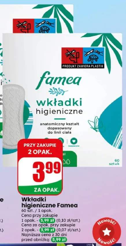 Wkładki higieniczne Famea