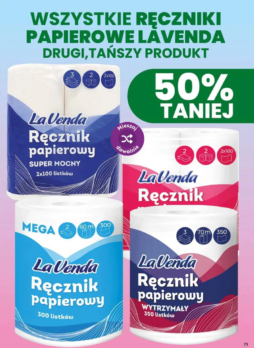 Ręczniki papierowe Lavenda +4 warianty