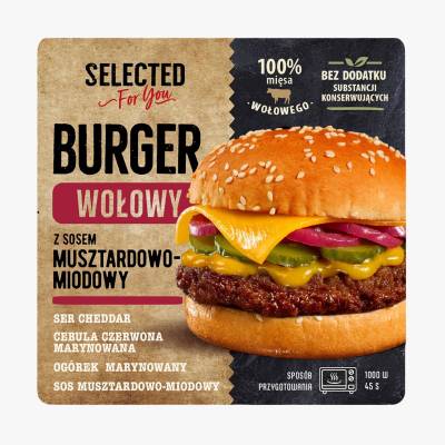Burger wołowy z sosem Selected For You 156g
