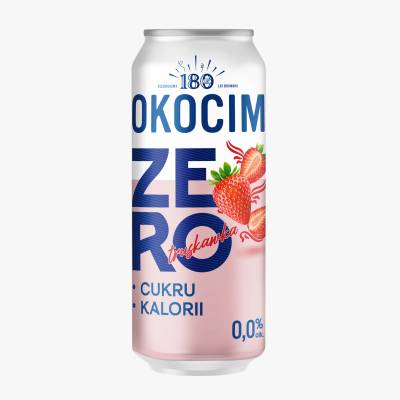 Piwo Okocim zero truskawka 0,5l 0% puszka