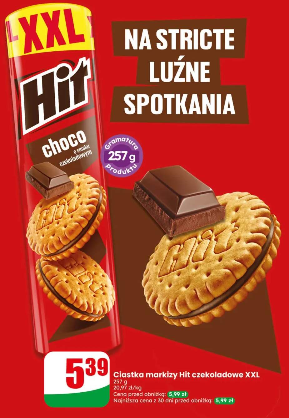 Ciastka markizy Hit czekoladowe XXL