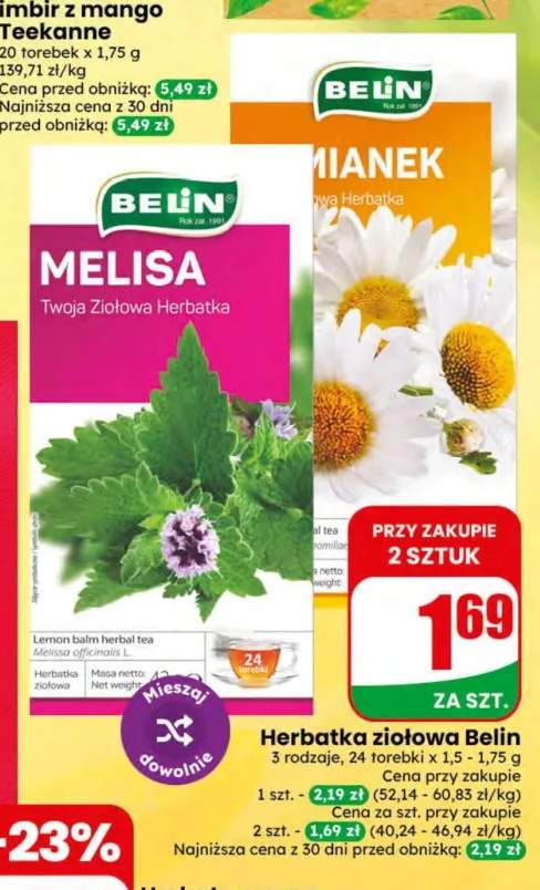 Herbatka ziołowa Belin