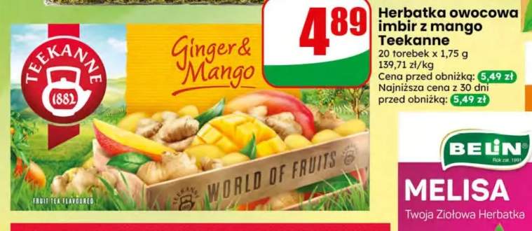 Herbatka owocowa imbir z mango Teekanne