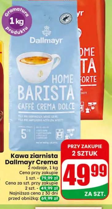 Kawa ziarnista Dallmayr Crema Dolce +1 wariant