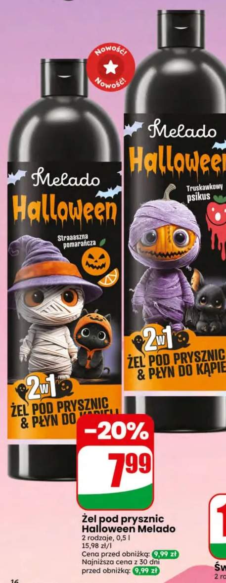 Żel pod prysznic Halloween Melado straaaszna pomarańcza +1 wariant
