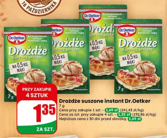 Drożdże suszone instant Dr.Oetker