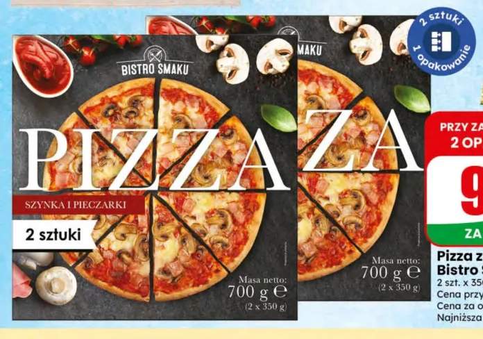 Pizza z szynką i pieczarkami Bistro Smaku 2-pak