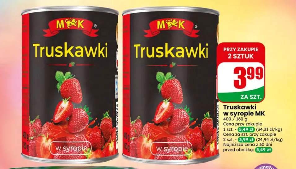 Truskawki w syropie MK