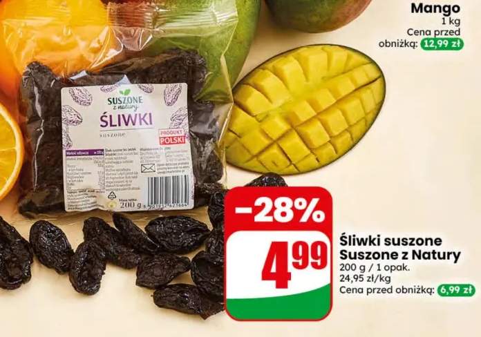 Śliwki suszone Suszone z Natury