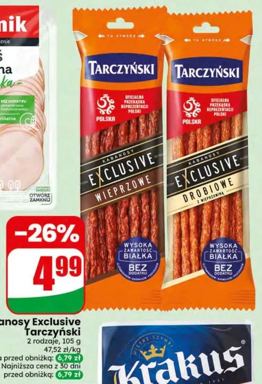 Kabanosy Exclusive drobiowe Tarczyński +1 wariant