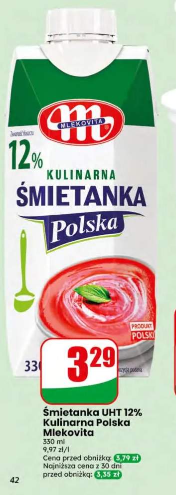 Śmietanka UHT Kulinarna Polska Mlekovita 12%