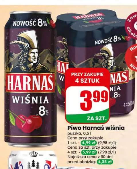 Piwo Harnaś wiśnia