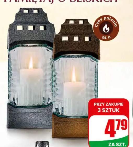 Znicz szklany katedra mini